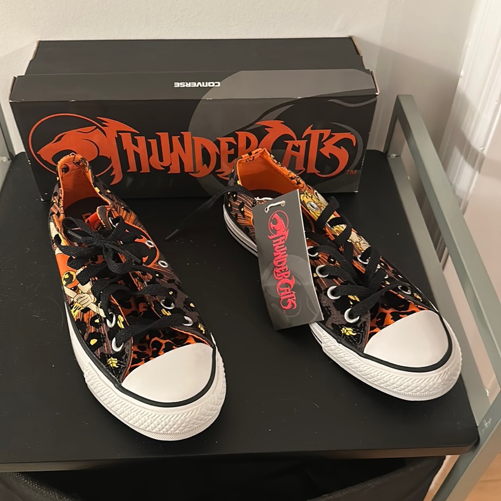 Converse low tops. Thundercats Cheetara print